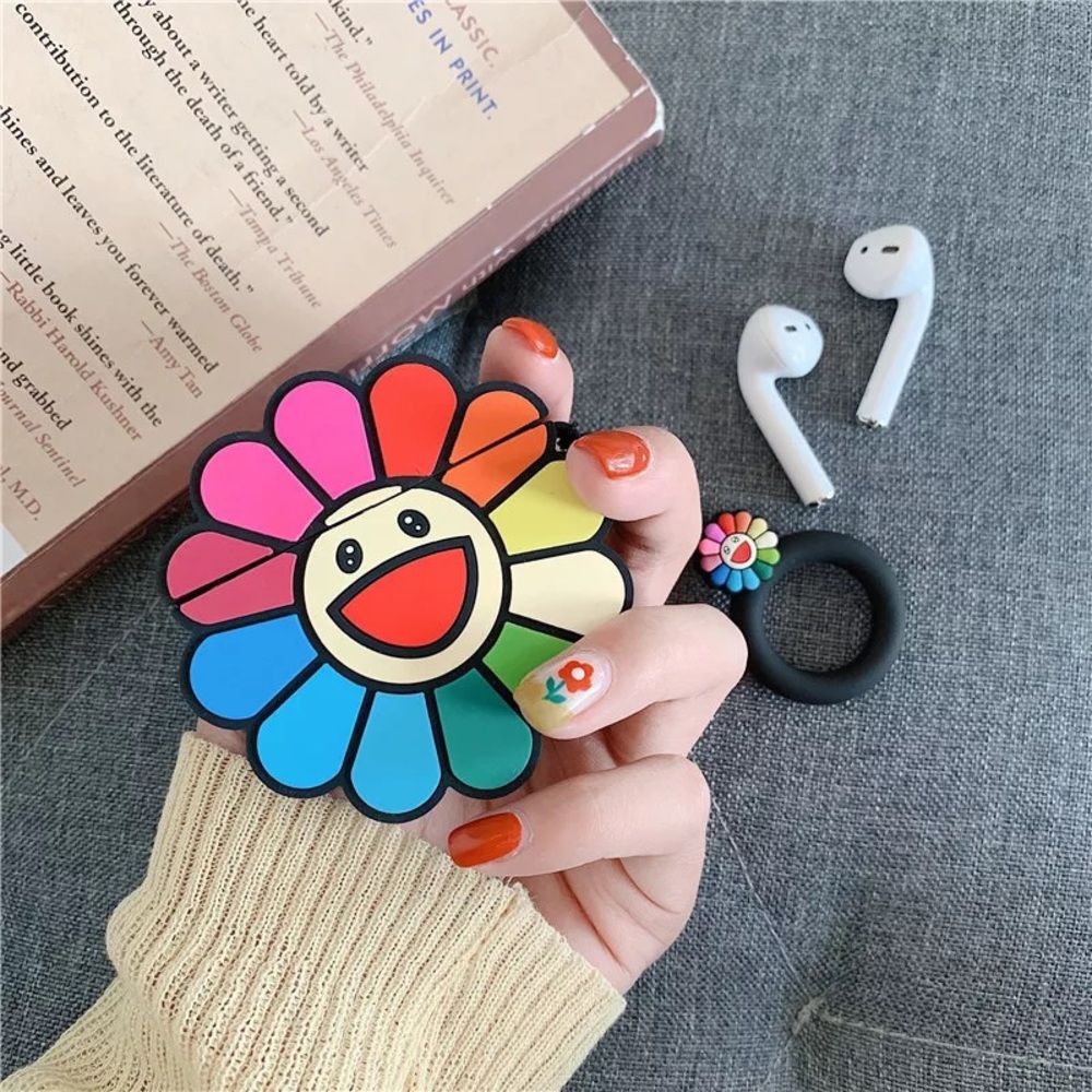 Murakami Rainbow Flower AirPod Case
